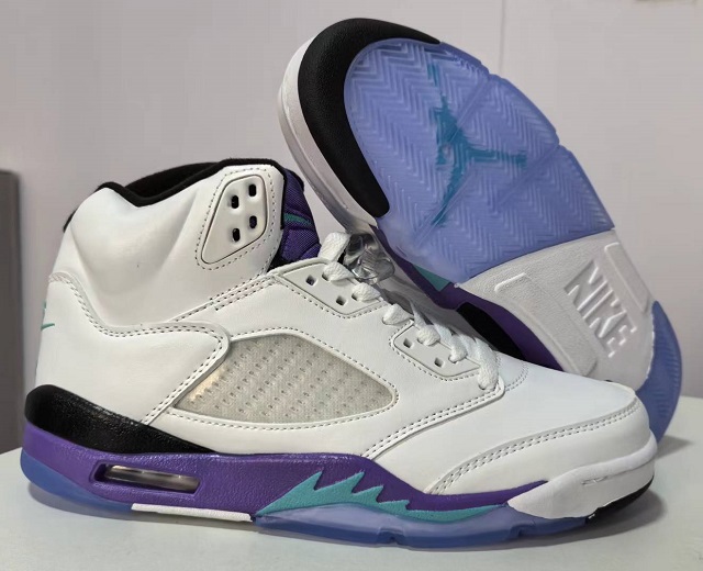 Air Jordan 5 Retro V Grape White - Click Image to Close